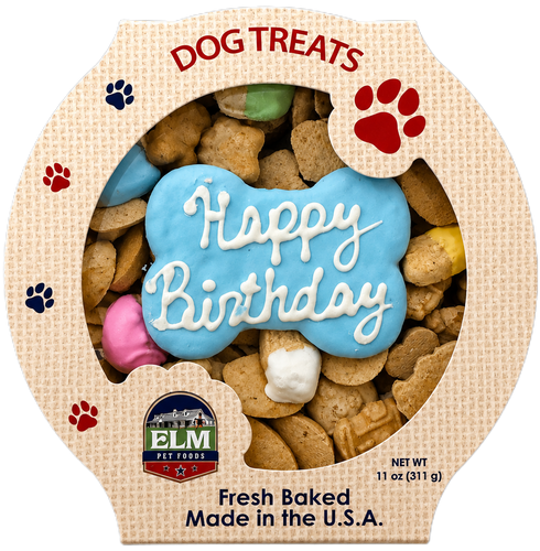 ELM Pet Food Happy Birthday Blue Dog Treats