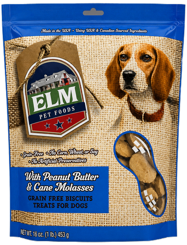 ELM K9 Peanut Butter with Molasses Grain Free Biscuit
