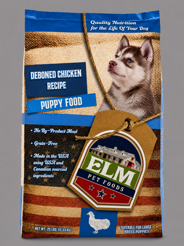 ELM Pet Food Chicken Recipe Grain Free Food for Puppy