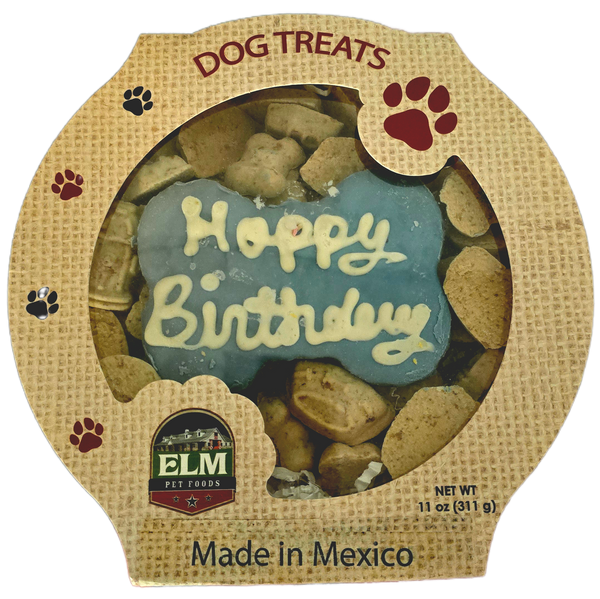 ELM Pet Food Happy Birthday Blue Dog Treats