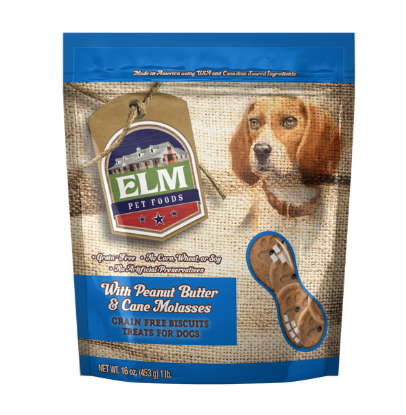ELM K9 Peanut Butter with Molasses Grain Free Biscuit