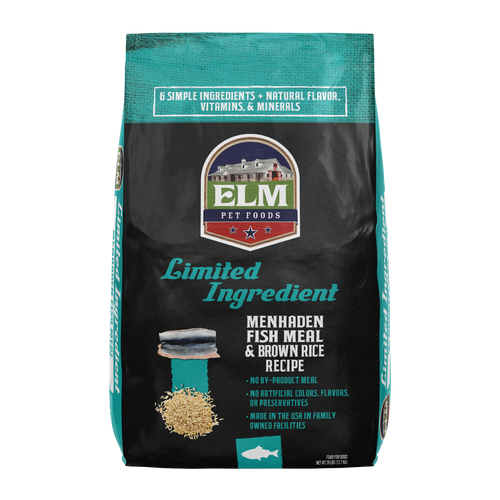 ELM Pet Food Limited Ingredient Menhaden Fish Meal & Brown Rice Recipe Food for Dogs