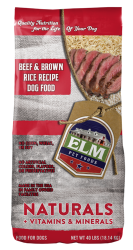 ELM Pet Food Naturals Beef & Rice Recipe Food for Dogs