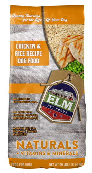 ELM Pet Food Naturals Chicken & Rice Recipe Food for Dogs